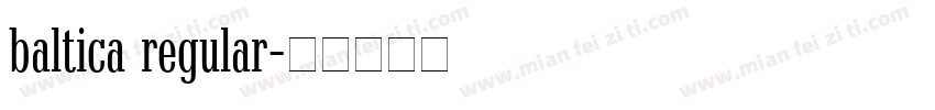 baltica regular字体转换